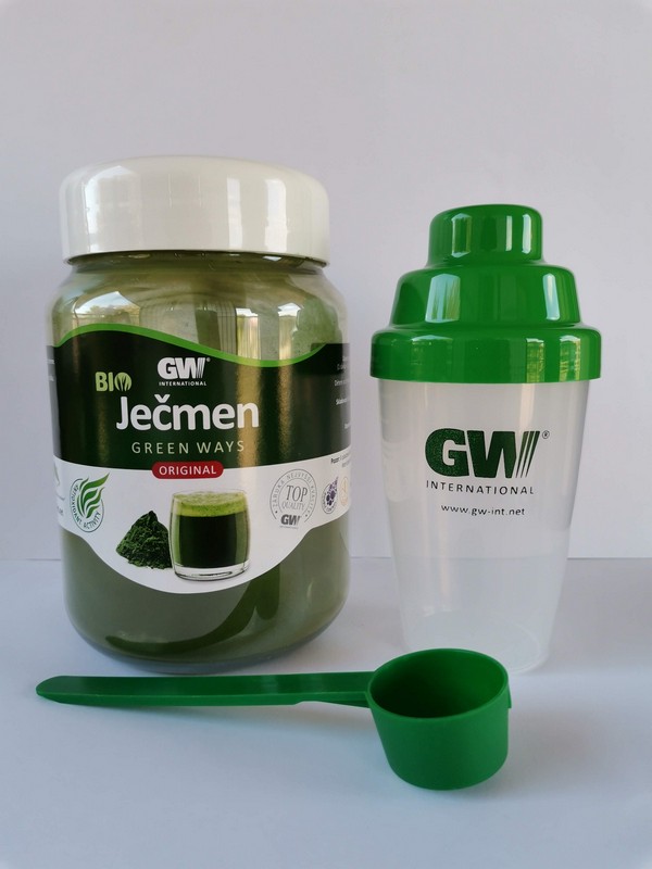 Šejkr na ječmen 0,2l zelený